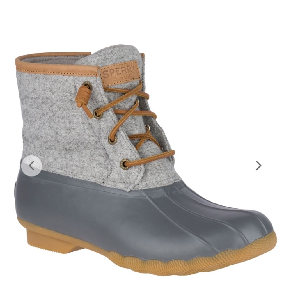 Grey Sperry Duck Boots
